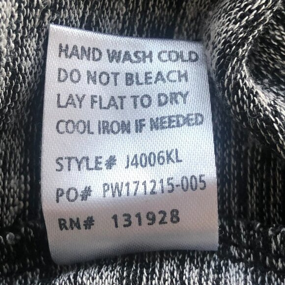 Wishlist Size Medium Longline Sweater Grey White Full Zip Hooded Sweater - Picture 8 of 8